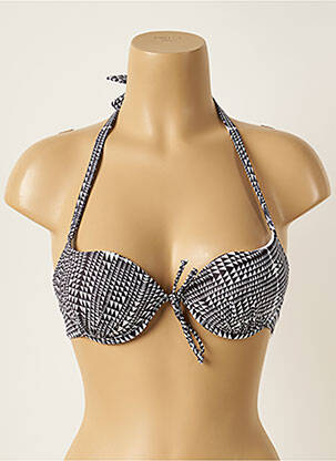 Haut de maillot de bain fermeture liens à nouer haut bandeau noir SOWE femme