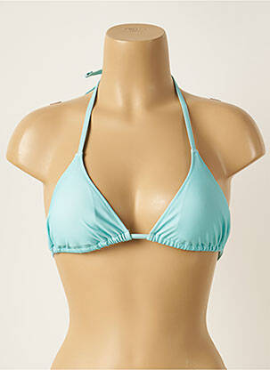 Haut de maillot de bain fermeture liens à nouer haut triangles bleu SOWE femme