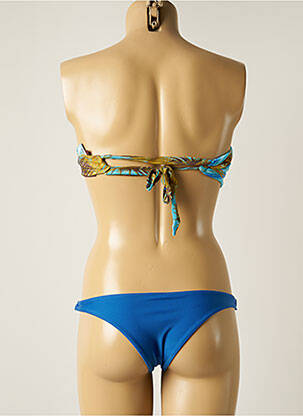 Maillot de bain 2 pièces fermeture liens à nouer haut soutien-gorge balconnet bleu RIO DE SOL femme