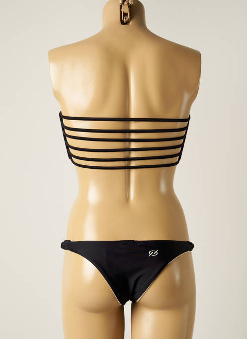 Maillot de bain 2 pièces micro fibres haut soutien-gorge balconnet noir BLUEMAN femme