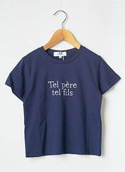 T-shirt bleu PM MERE & FILLE pour garçon seconde vue