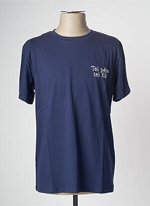 T-shirt bleu PM MERE & FILLE pour homme
