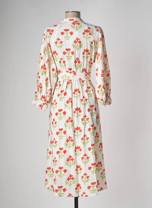 Robe mi-longue orange COMPAÑIA FANTASTICA pour femme