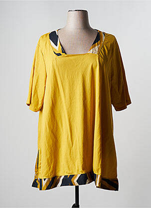 T-shirt jaune G!OZE pour femme