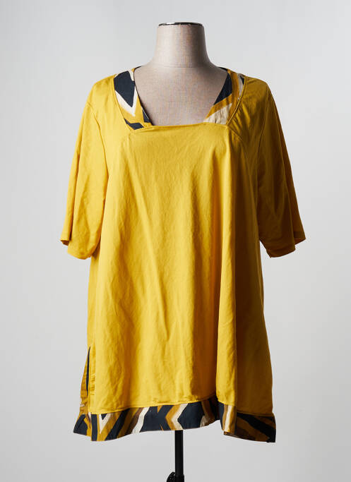 T-shirt jaune G!OZE pour femme