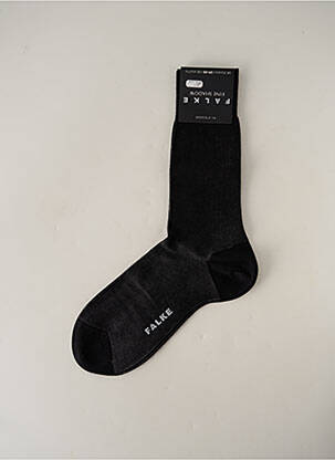 Chaussettes finition bords-côtes noir FALKE homme