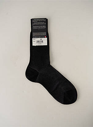 Chaussettes finition bords-côtes noir FALKE homme