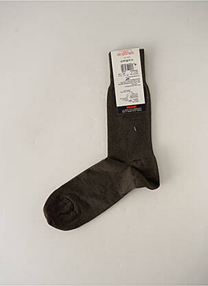 Chaussettes finition bords-côtes vert DORE DORE homme