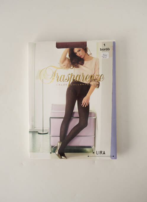 Collants imprimé fantaisie rouge TRASPARENZE femme