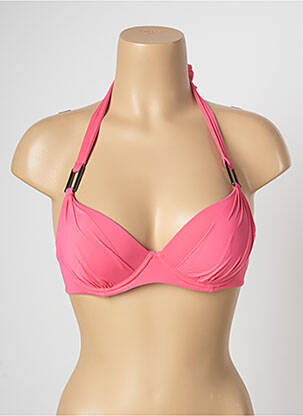 Haut de maillot de bain stretch haut soutien-gorge push-up rose AUBADE femme