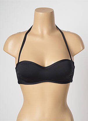Haut de maillot de bain stretch haut soutien-gorge push-up noir LE BOURGET femme