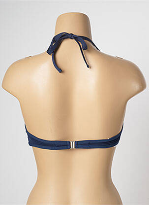 Haut de maillot de bain stretch haut soutien-gorge push-up bleu LE BOURGET femme