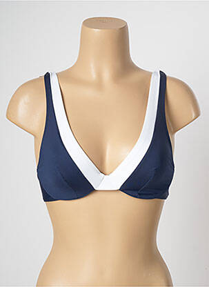 Haut de maillot de bain stretch bleu LE BOURGET femme