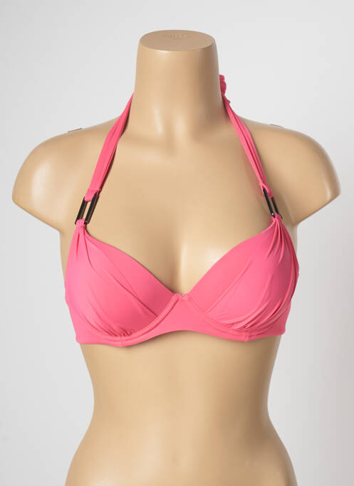 Haut de maillot de bain stretch haut soutien-gorge push-up rose AUBADE femme