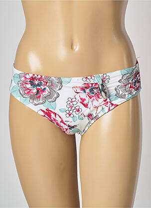 Bas de maillot de bain imprimé fleurs culotte blanc AUBADE femme