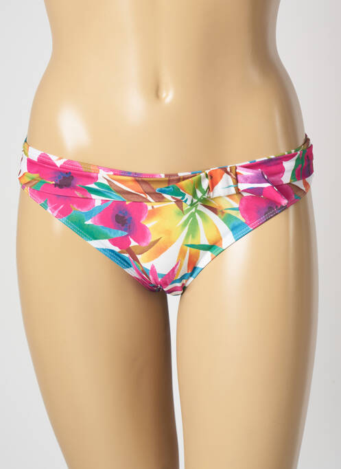 Bas de maillot de bain imprimé fleurs culotte rose AUBADE femme