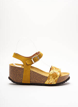 Sandales/Nu pieds jaune SANTAFE pour femme