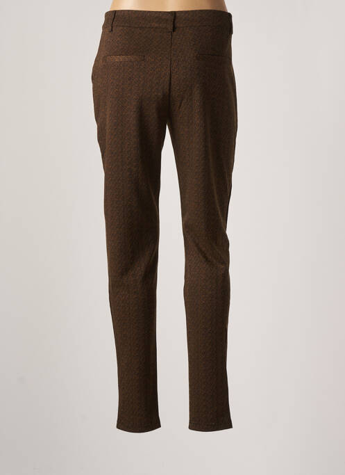 Pantalon chino marron ICHI pour femme