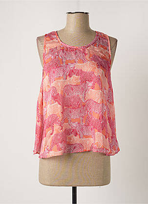 Top coupe fluide sans manche rouge MOLLY BRACKEN femme
