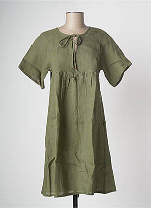 Robe mi-longue vert AGATHE & LOUISE pour femme