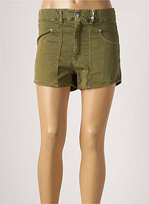Short fermeture zippée sous rabat boutonné taille normale vert PLEASE femme