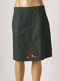 Jupe mi-longue coupe droite vert BLUTSGESCHWISTER femme