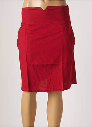 Jupe mi-longue stretch rouge KALI YOG femme