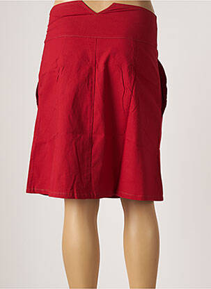 Jupe mi-longue stretch rouge KALI YOG femme
