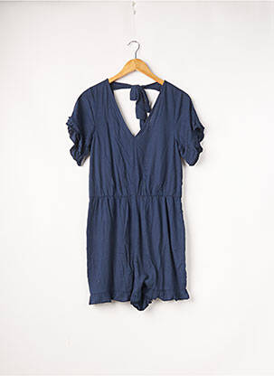 Combishort coupe fluide manches courtes bleu MOLLY BRACKEN femme
