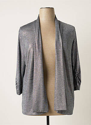 Gilet manches longues stretch gris FRANK WALDER femme