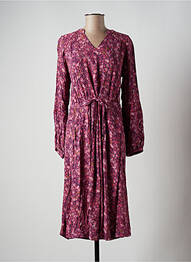 Robe mi-longue imprimé fantaisie manches longues rose WHITE STUFF femme