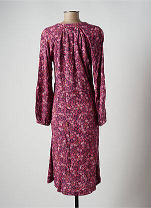 Robe mi-longue imprimé fantaisie manches longues rose WHITE STUFF femme
