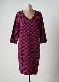 Robe pull col v manches 3/4 violet ZILCH femme