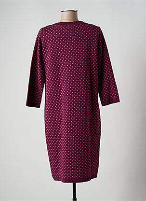 Robe pull col v manches 3/4 violet ZILCH femme
