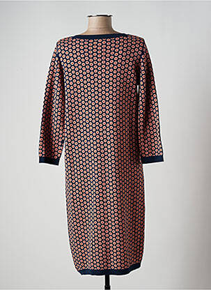 Robe pull coupe droite manches longues bleu ZILCH femme