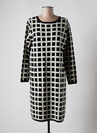 Robe pull coupe droite manches longues noir TWO DANES femme
