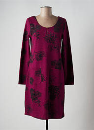 Robe pull tissage chiné manches longues violet WHITE STUFF femme