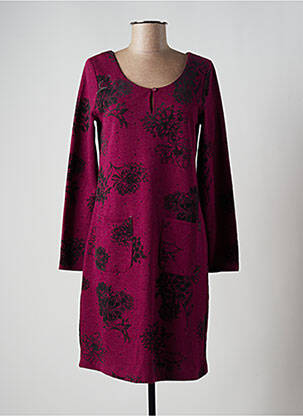 Robe pull tissage chiné manches longues violet WHITE STUFF femme