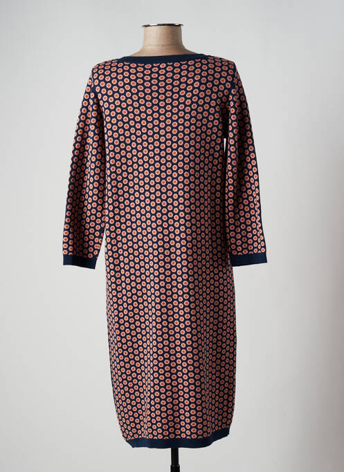 Robe pull coupe droite manches longues bleu ZILCH femme