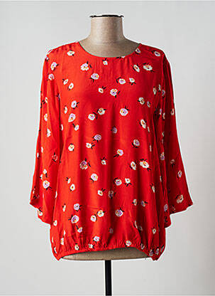 Blouse imprimé fleurs manches longues orange KAFFE femme