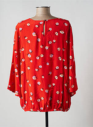 Blouse imprimé fleurs manches longues orange KAFFE femme