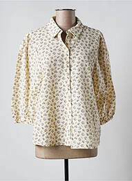 Chemisier imprimé fleurs manches 3/4 beige KAFFE femme