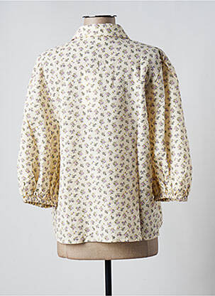Chemisier imprimé fleurs manches 3/4 beige KAFFE femme