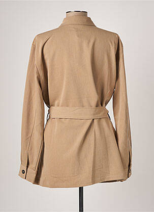 Veste casual col chemisier beige KAFFE femme