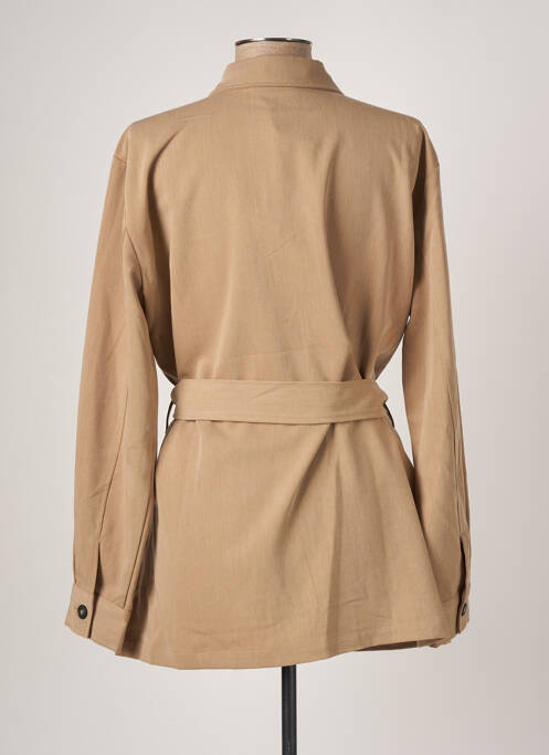 Veste casual col chemisier beige KAFFE femme