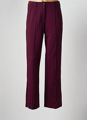 Pantalon droit taille à pinces taille haute violet ZILCH femme