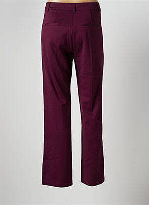 Pantalon droit tissage crêpe taille haute violet ZILCH femme