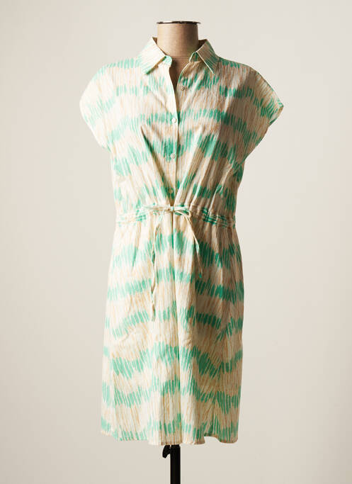 Robe mi-longue manches courtes manches courtes vert IT HIPPIE femme