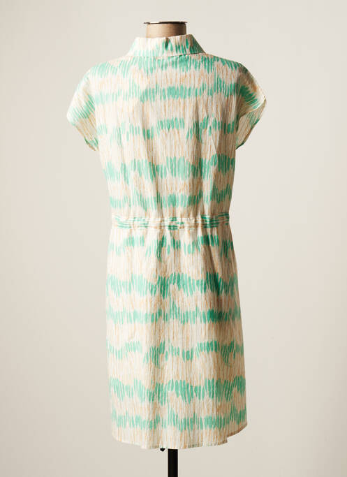 Robe mi-longue manches courtes manches courtes vert IT HIPPIE femme