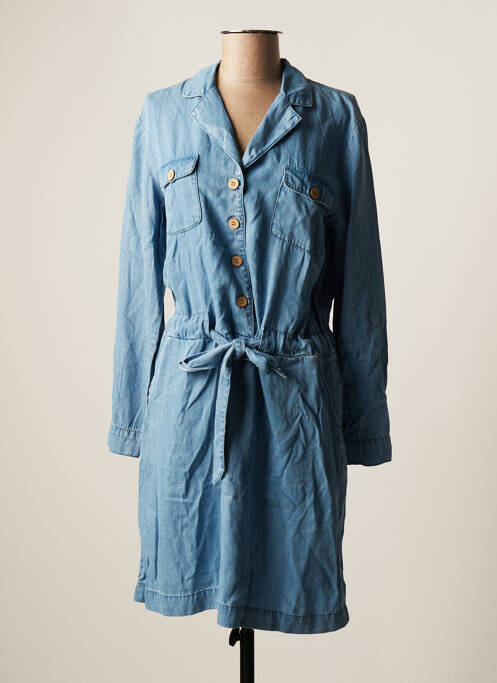Robe mi-longue manches longues manches longues bleu B.YOUNG femme